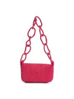 Pink Beaded Shoulder Bag